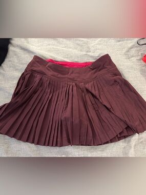 lululemon athletica Burgundy Pleated tennis skirt